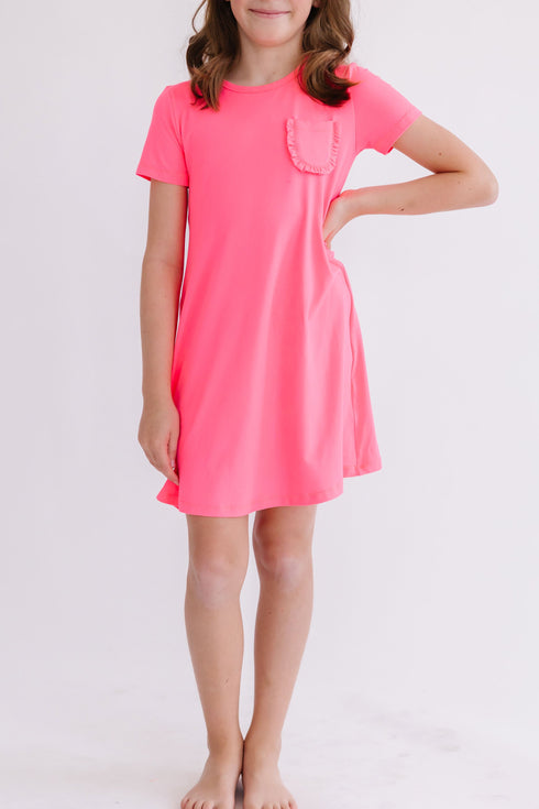 neon-pink-t-shirt-dress Mila & Rose at Sophia's Style--12-24M--2